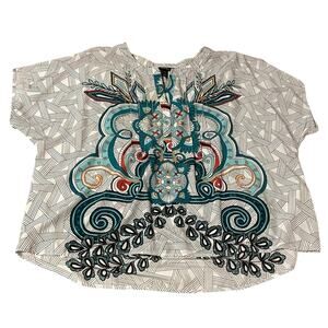 Style & Co Woman Blouse Plus Size 3X Pullover Boho Lightweight Top